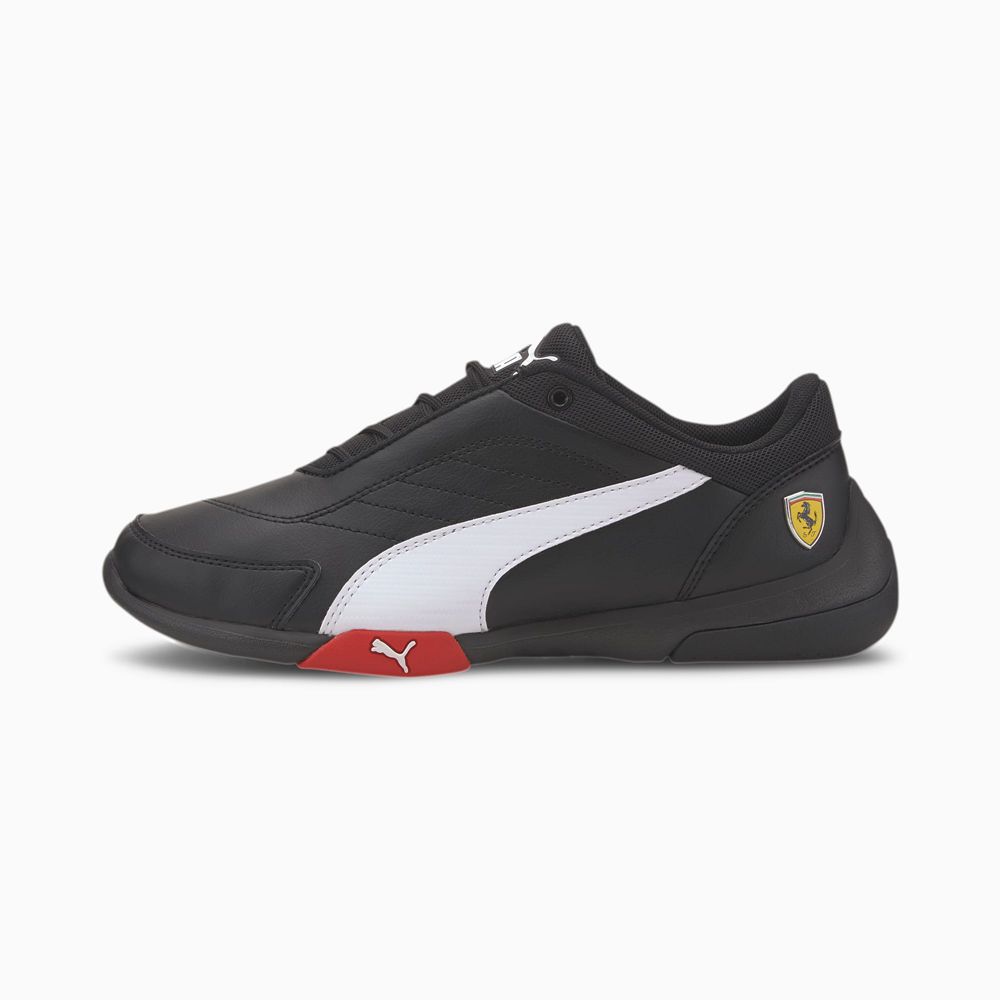Puma Scuderia Ferrari Kart Cat III Lány Motorsport Cipő - Fekete/Fehér ( Hungary - YGWXE6254 )